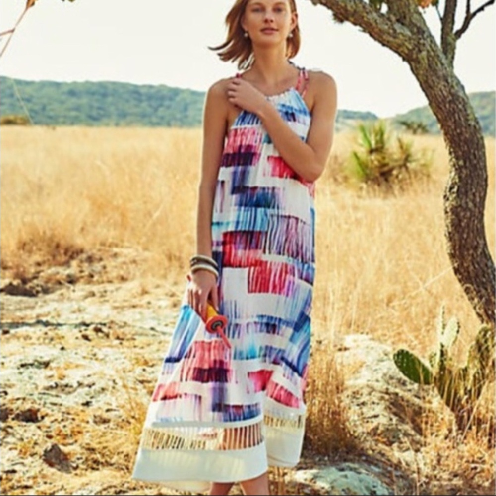 Anthropologie Sonora Maxi Dress Sachin and Babi, size 10, flaws